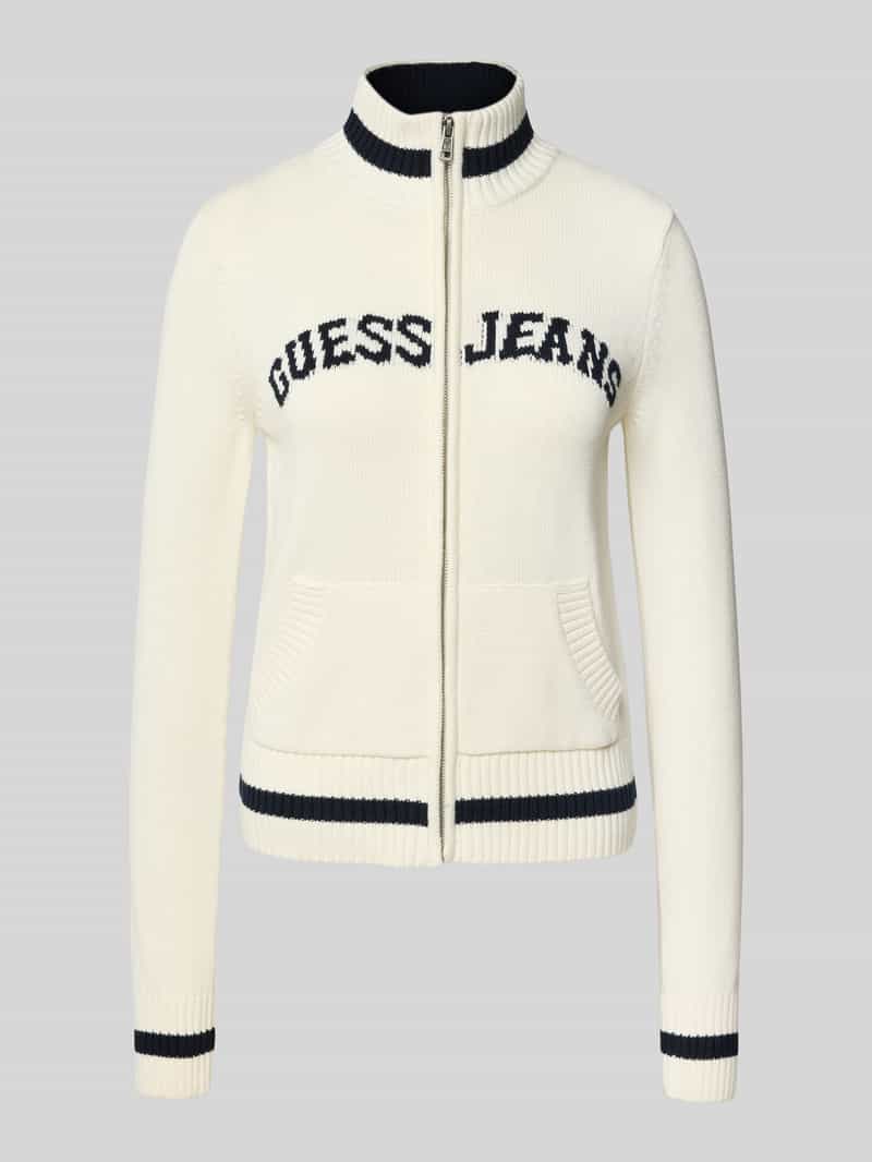 Guess Jeans Gebreid vest met opstaande kraag
