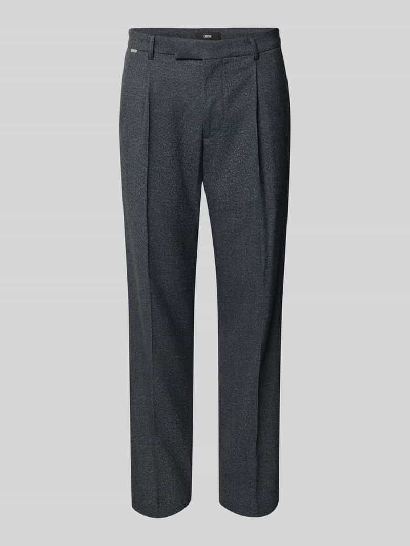 CINQUE Regular fit stoffen broek met persplooien model 'CiSalto'