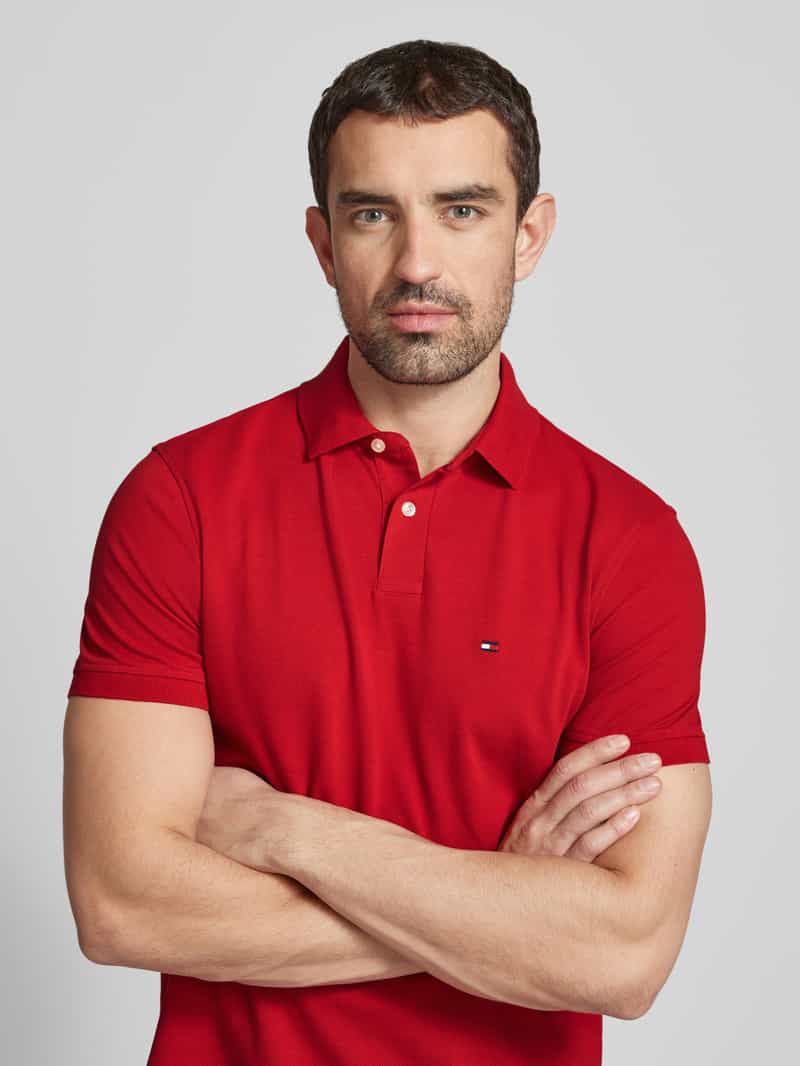 Tommy Hilfiger Regular fit poloshirt van katoenmix