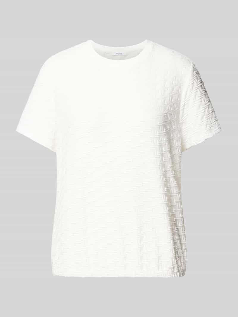 Opus T-shirt met structuurmotief model 'Saanu'