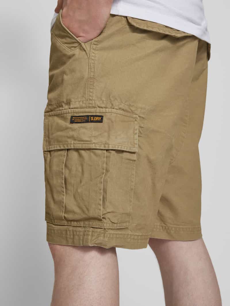 Superdry Regular fit korte cargobroek met riem model 'Heavy'