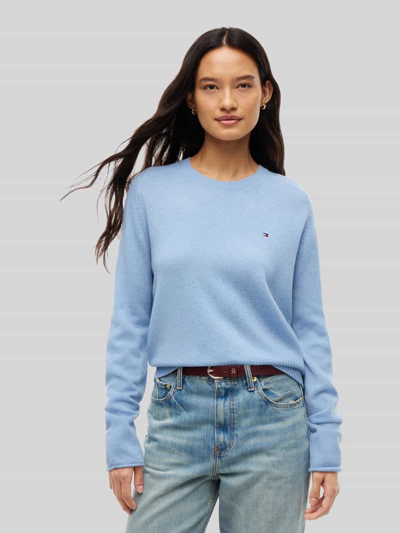 Tommy Hilfiger Slim fit pullover van pure wol