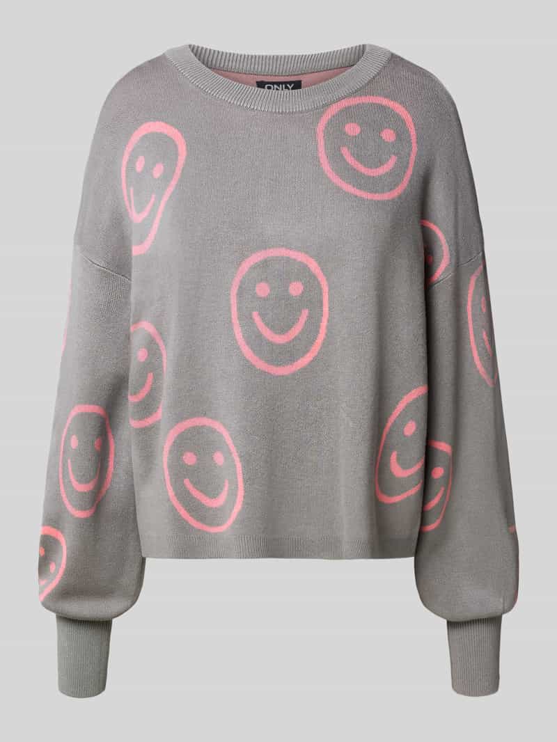 Only Regular fit gebreide pullover van viscosemix model 'MONTANA'