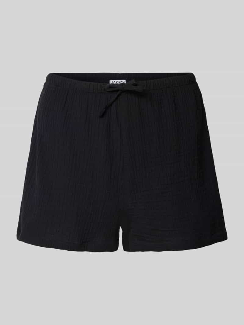 straight fit korte pyjamabroek met structuurpatroon