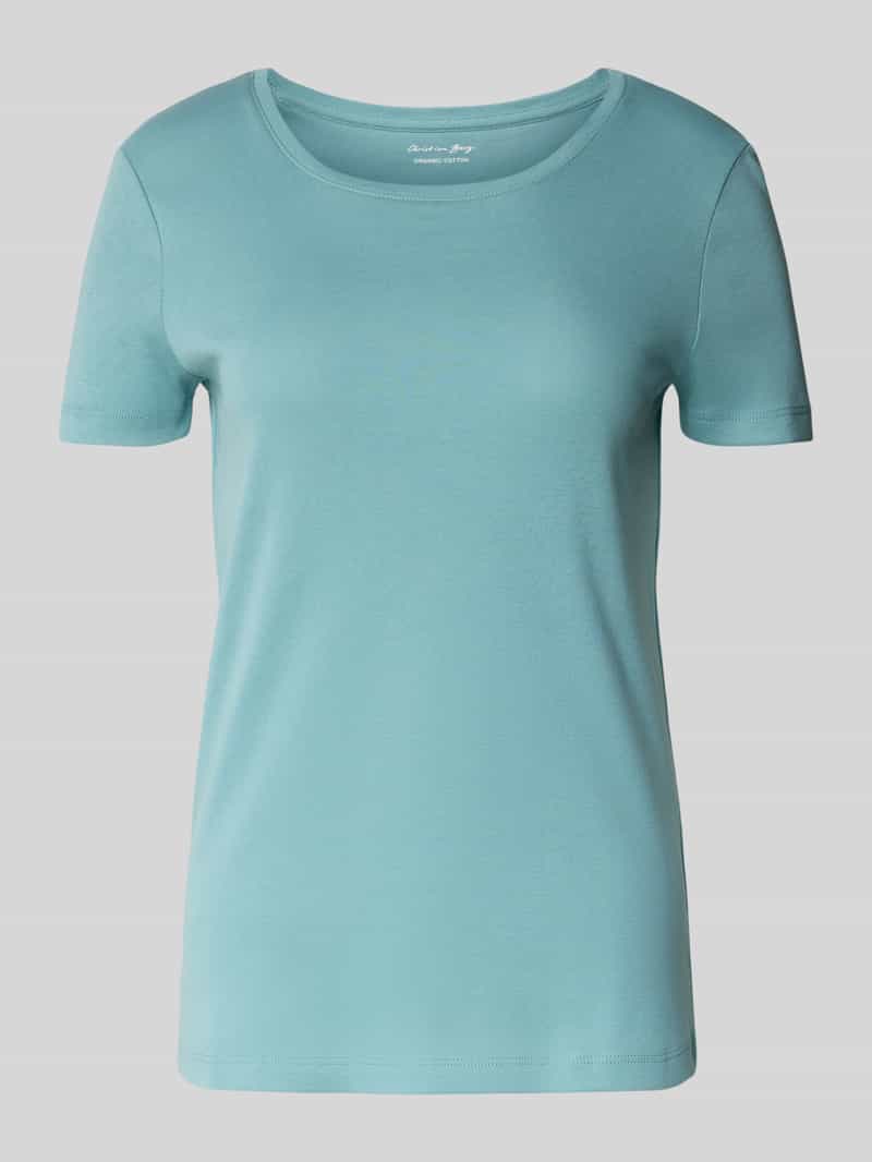 Christian Berg Woman T-shirt met geribde ronde hals