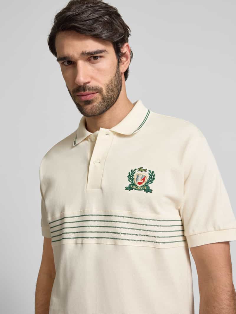 Lacoste Classic fit poloshirt met labelstitching