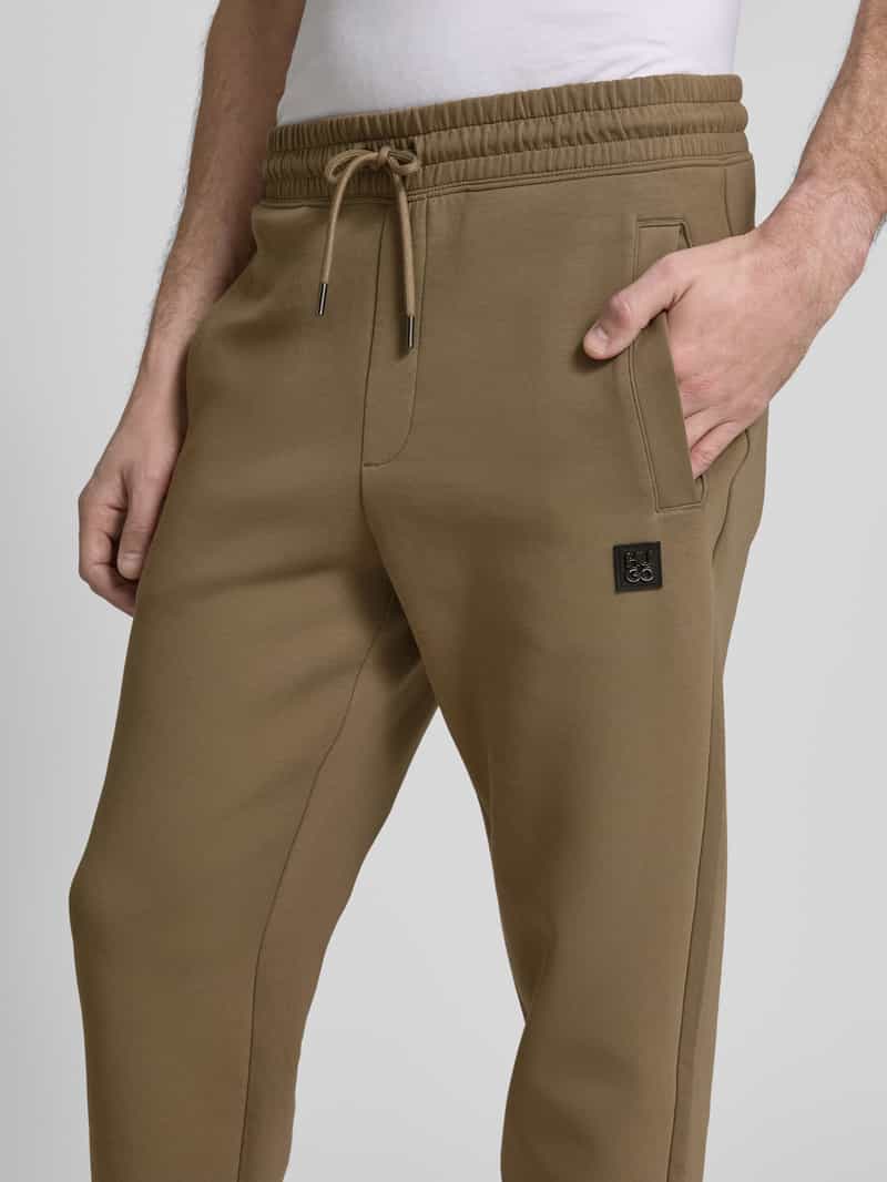 HUGO Relaxed fit sweatpants met labelbadge