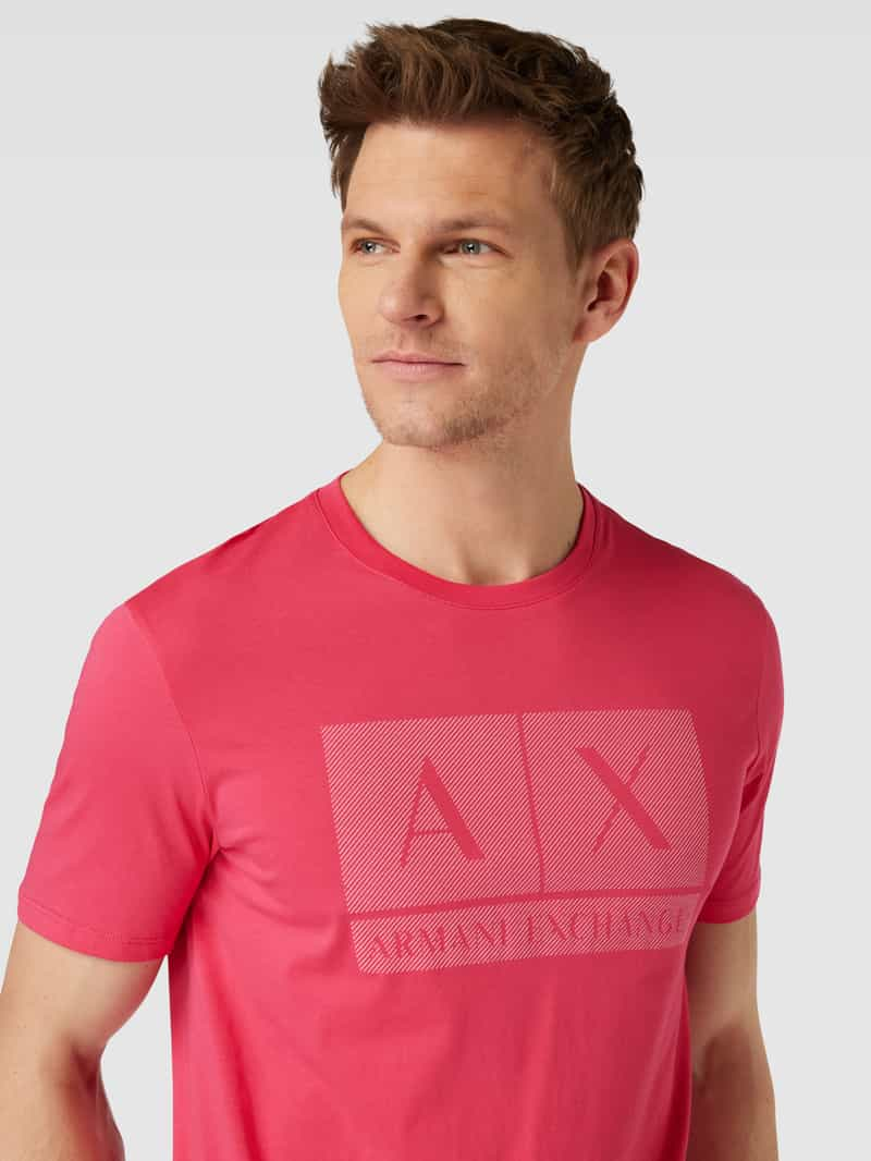 Armani Exchange T-shirt met labelprint