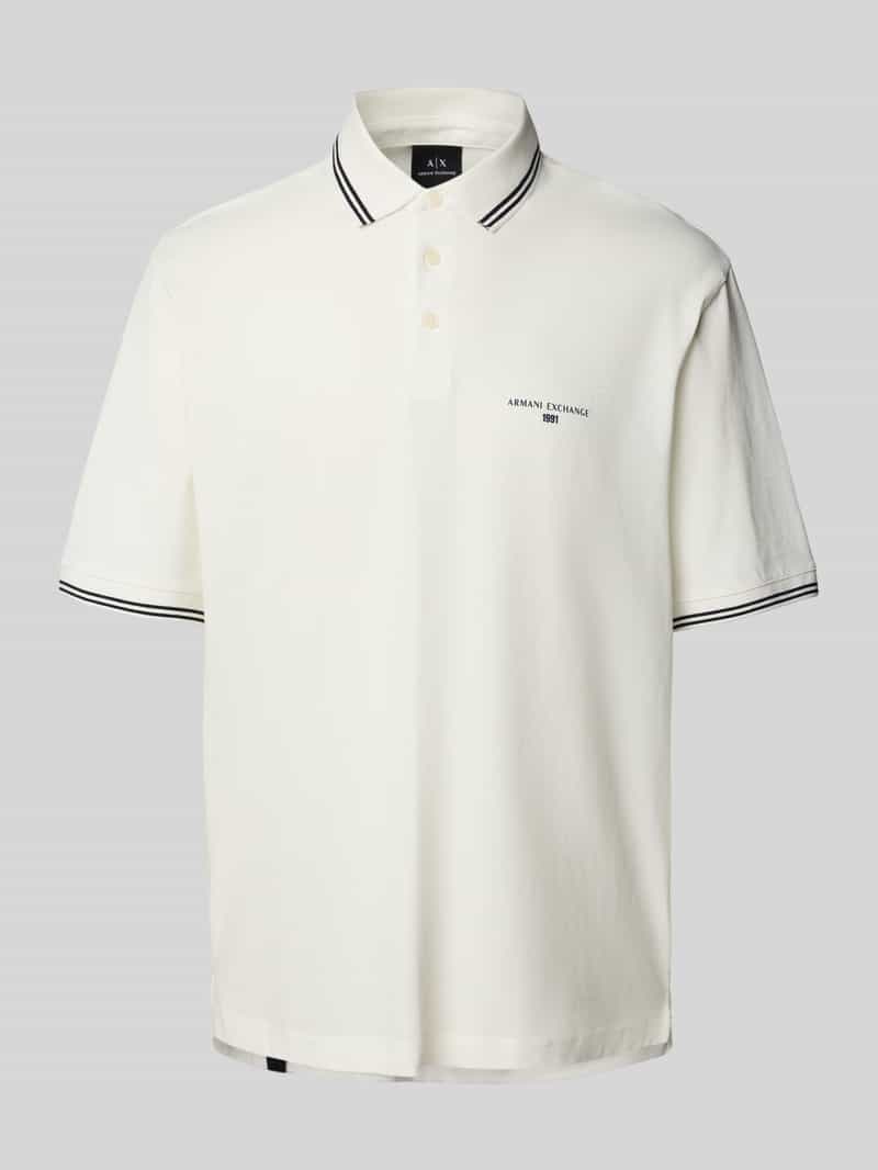 Armani Exchange Poloshirt met labelprint