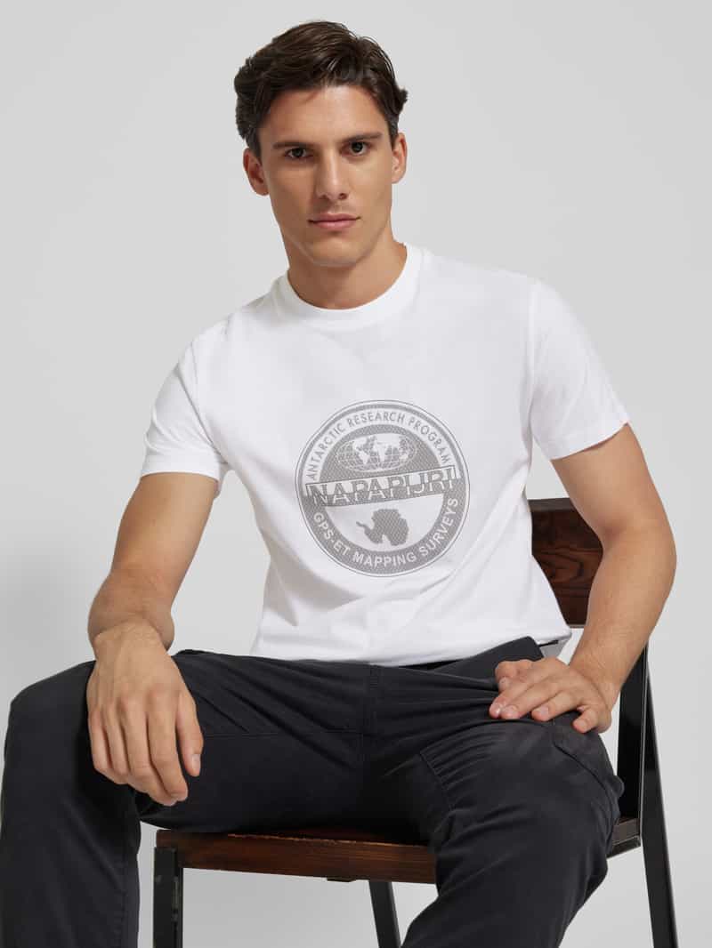 Napapijri T-shirt met ronde hals model 'BOLLO'