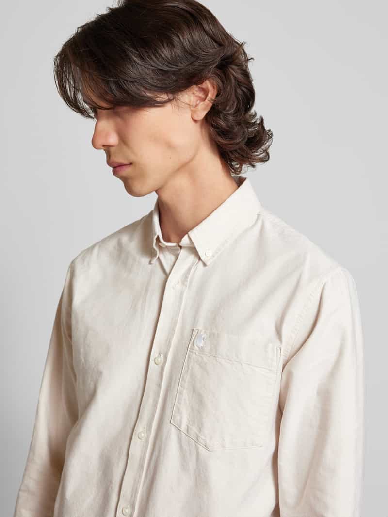 Carhartt Work In Progress Regular fit vrijetijdsoverhemd met button-downkraag model 'LOGO'
