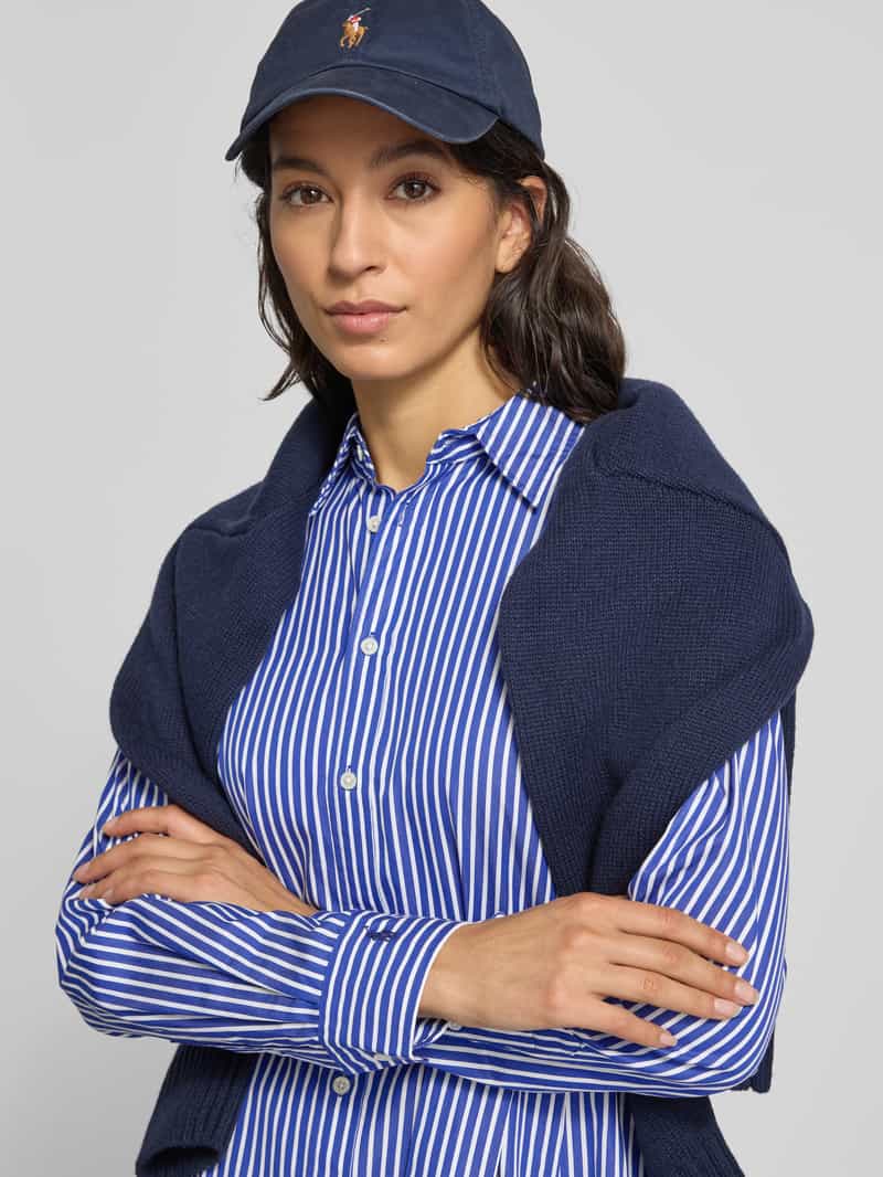 Polo Ralph Lauren overhemdjurk met strikceintuur marineblauw, foto 4