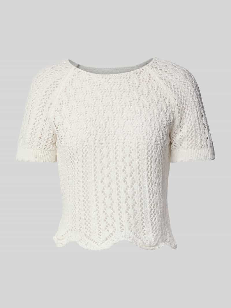 Only Regular fit gehaakt T-shirt van katoenmix model 'NOLA'