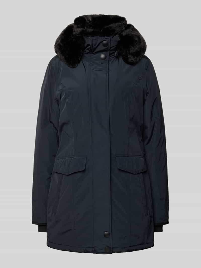 Getailleerde parka met imitatiebont, model 'STAVANGER'