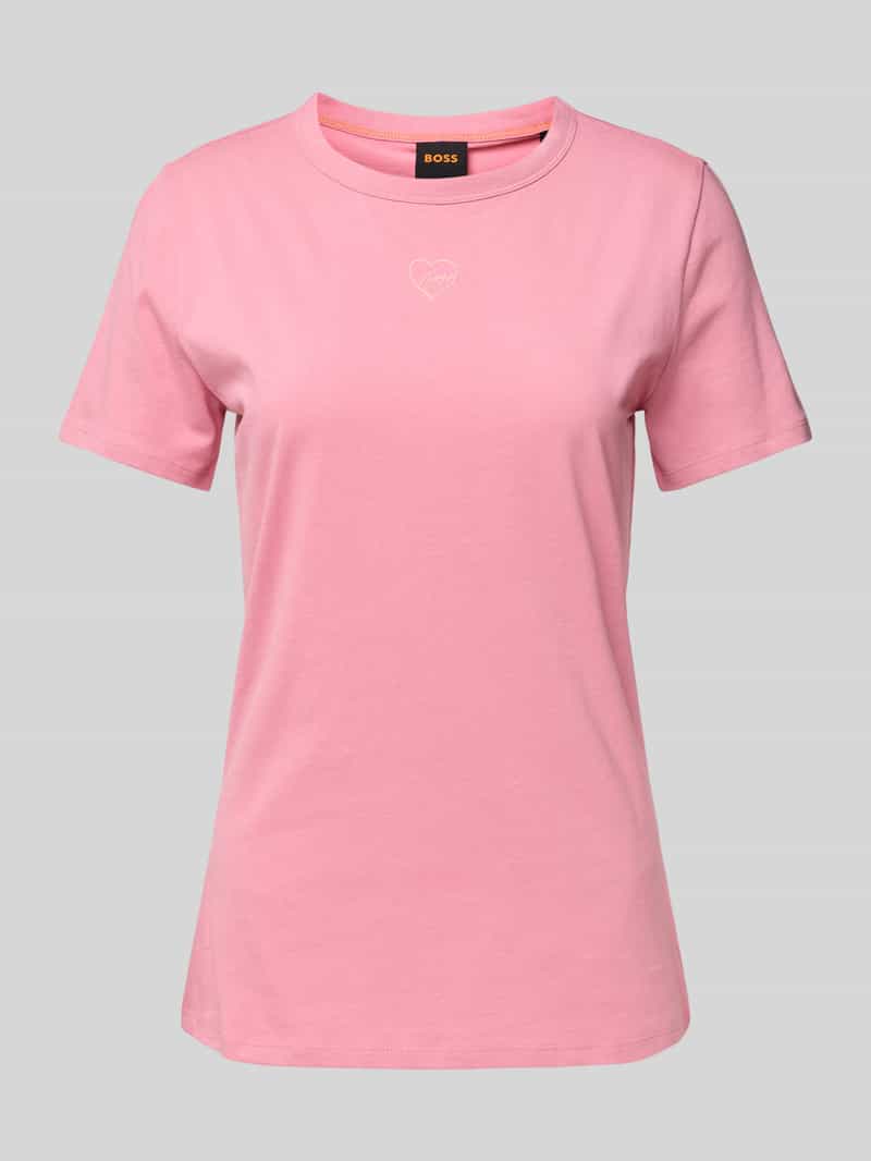 Boss Orange T-shirt met labelprint model 'Elogo'