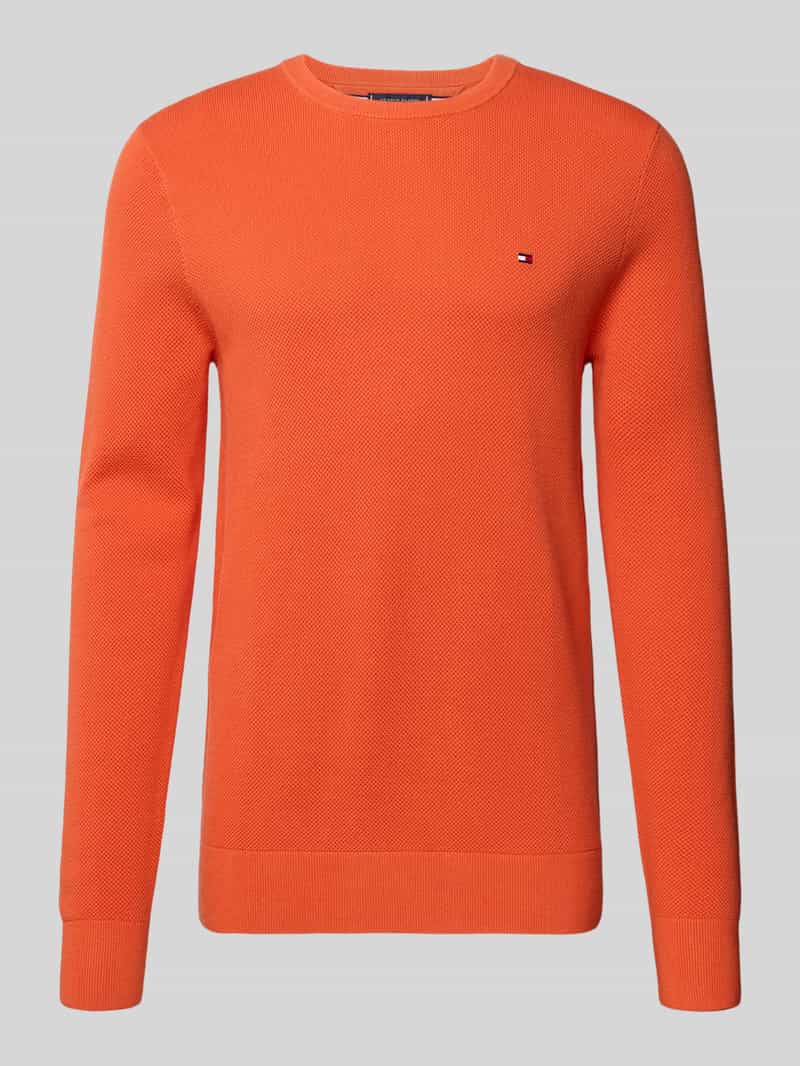 Tommy Hilfiger Regular fit gebreide pullover van zuiver katoen