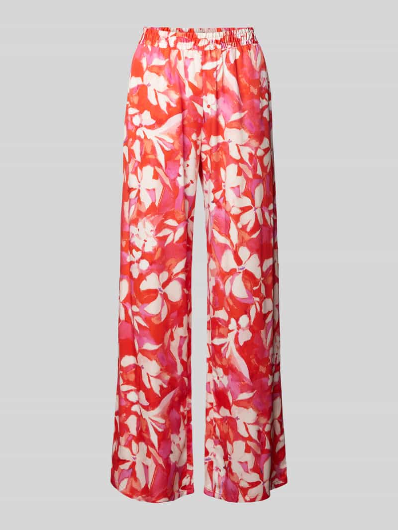 milano italy Straight leg stoffen broek met elastische band