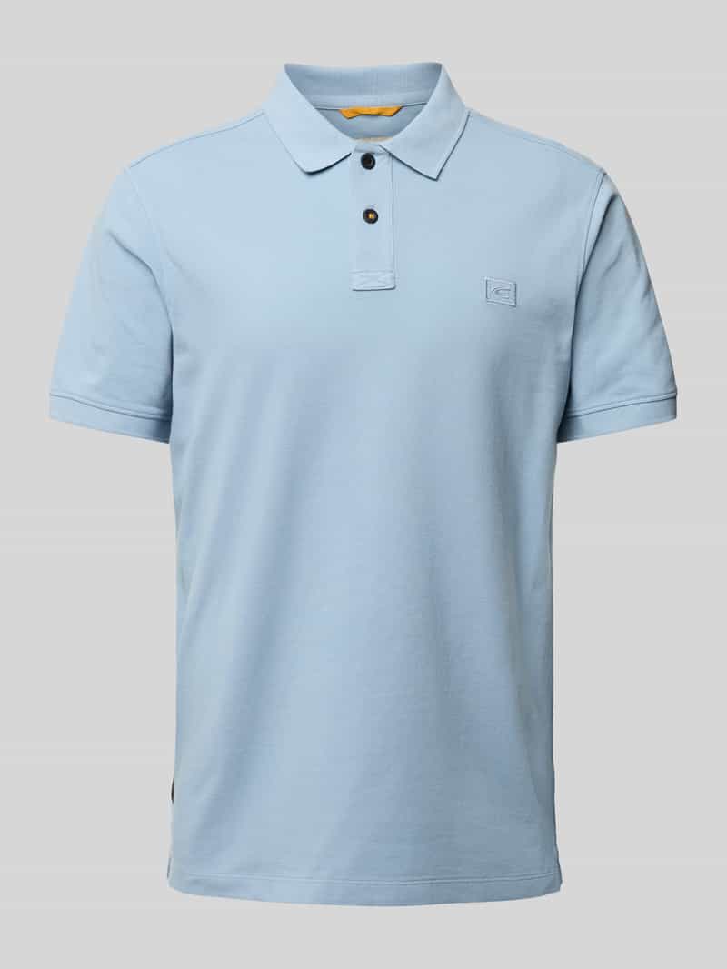 camel active Regular fit poloshirt met labelstitching