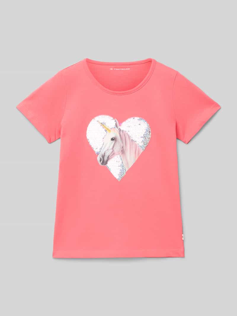 Tom Tailor Regular fit T-shirt van puur katoen