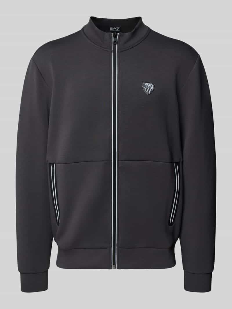 EA7 Emporio Armani Sweatjack met labelpatch model 'TRAIN PREMIUM SHIELD'