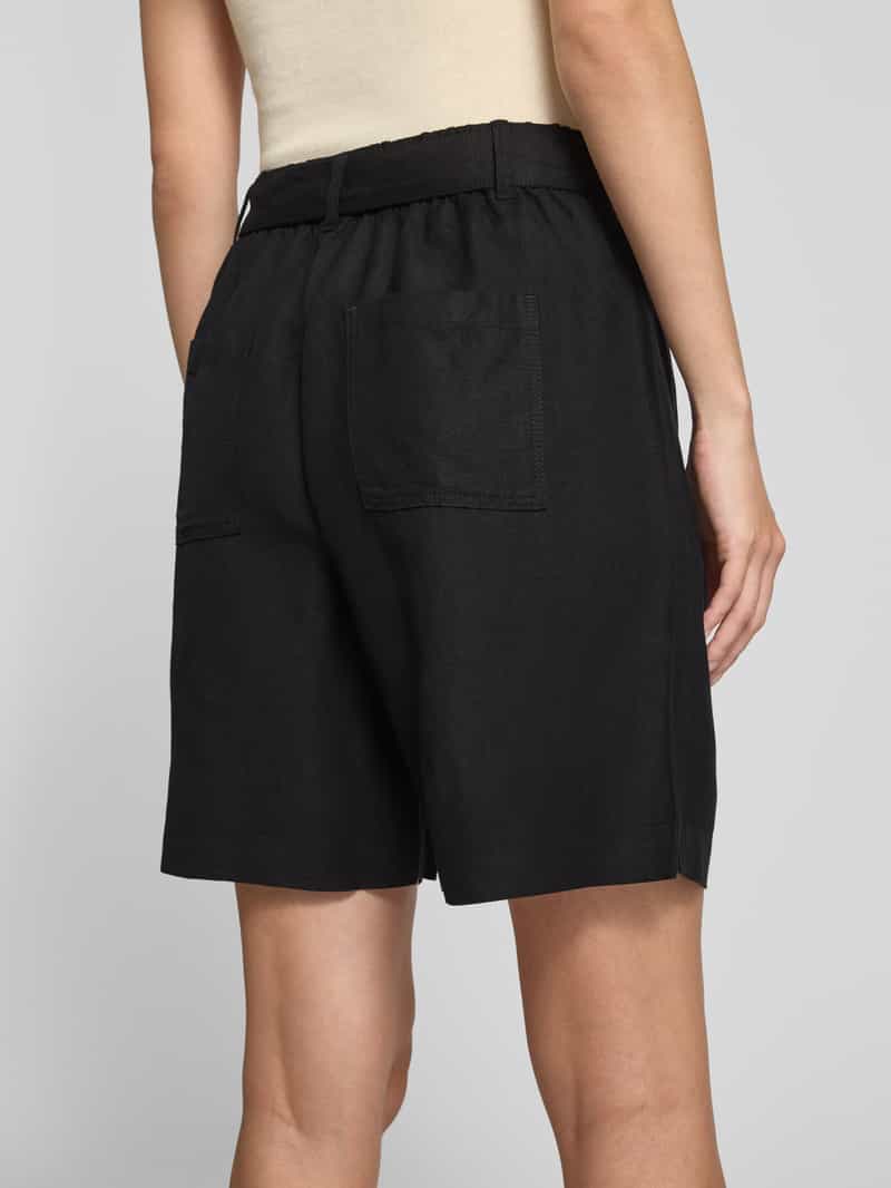 Tom Tailor Relaxed fit korte broek van een mix van linnen en viscose
