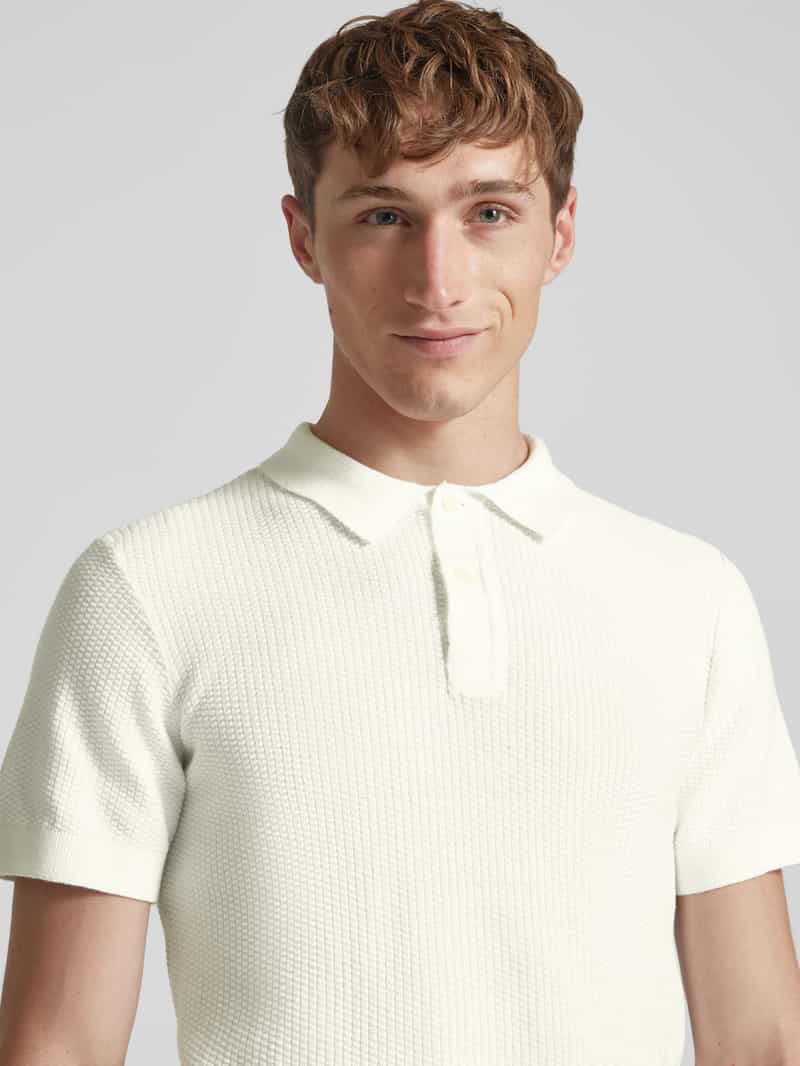 Blend Super skinny fit poloshirt met structuurmotief model 'AIDEN'