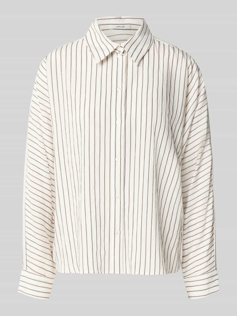 Opus Loose fit blouse met lange mouwen van viscosemix model 'Foha'