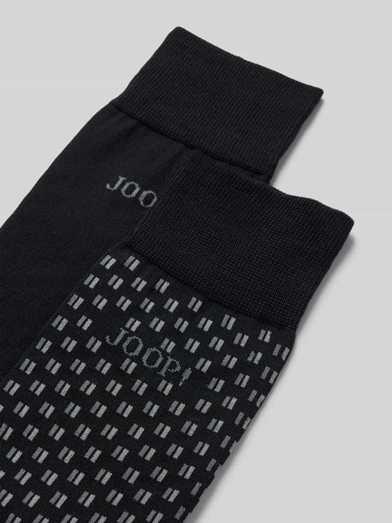 JOOP! Collection Sokken met labelprint in een set van 2 paar