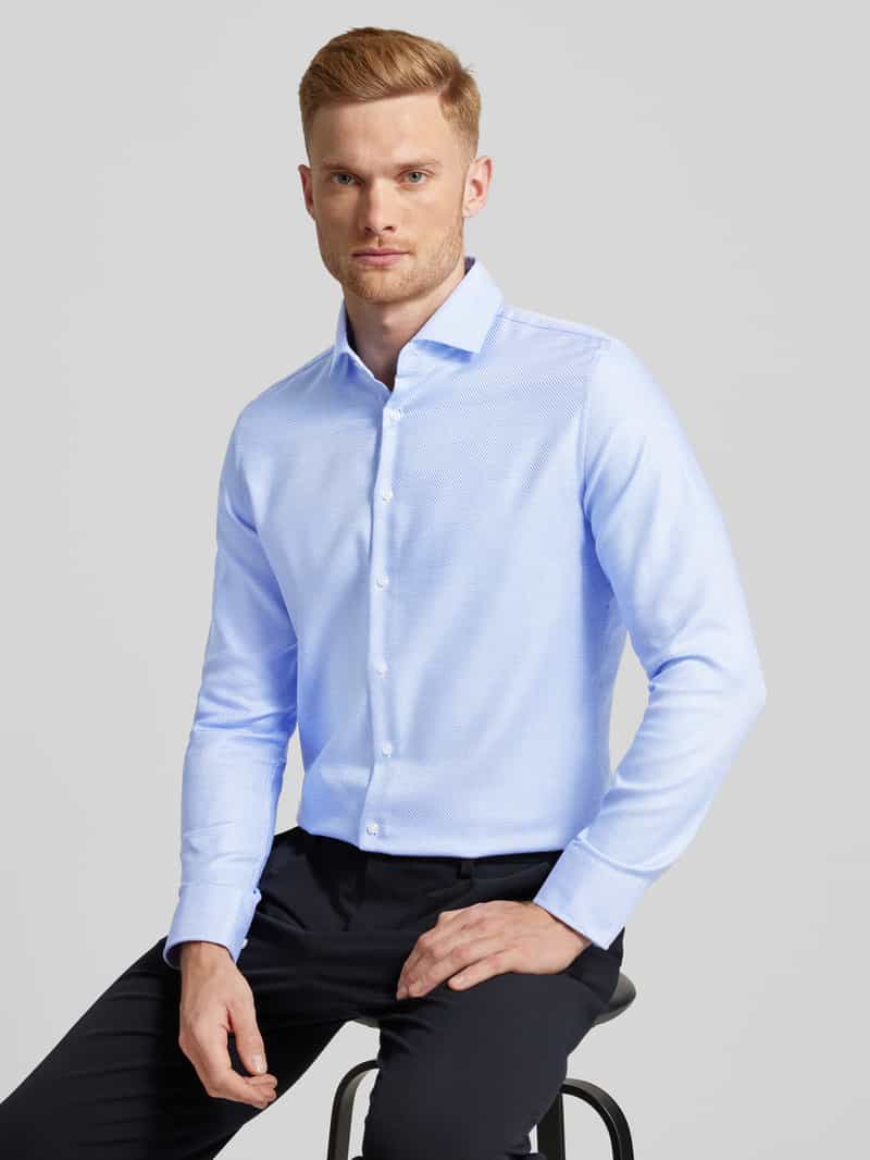 seidensticker Slim fit overhemd met kentkraag
