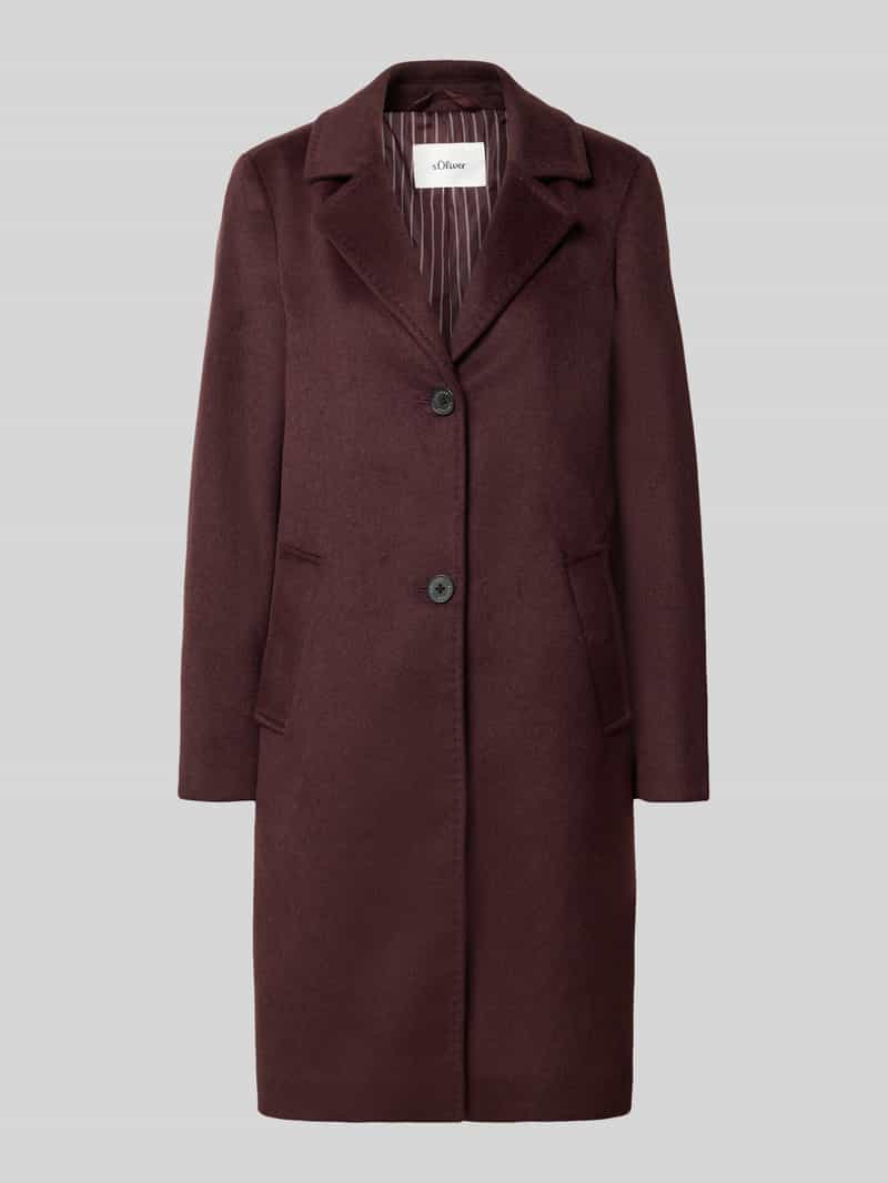 S.Oliver RED LABEL Regular fit lange jas met wol