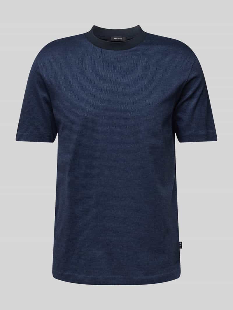 Boss T-shirt met geribde ronde hals model 'Thompson'