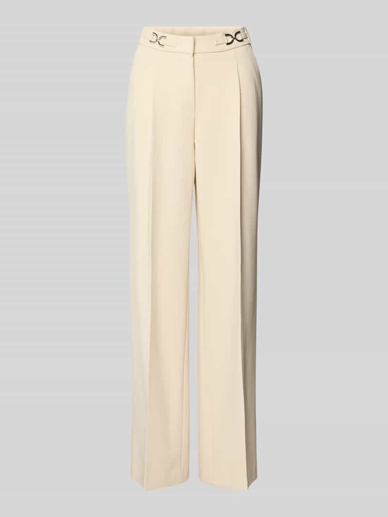TONI Wide leg stoffen broek met bandplooien model 'luisa'