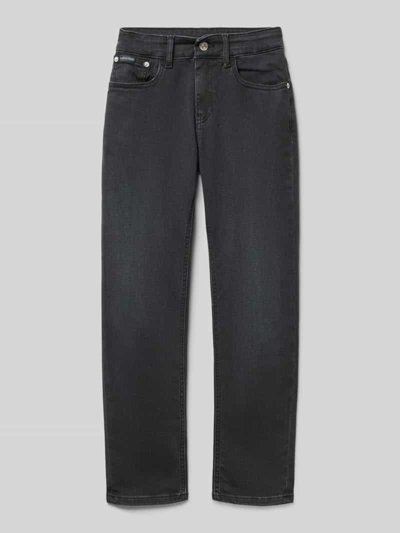 Calvin Klein Jeans Straight leg jeans met labeldetail