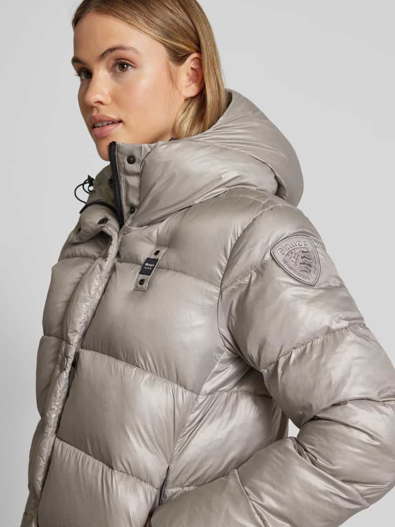 Blauer Usa Gewatteerde lange jas met labelpatch