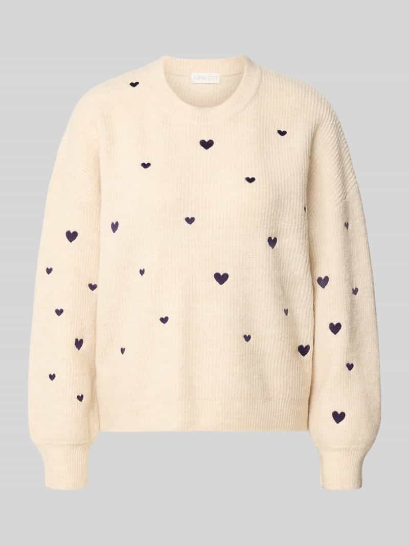 Apricot Relaxed fit gebreide pullover met wol en stitchings