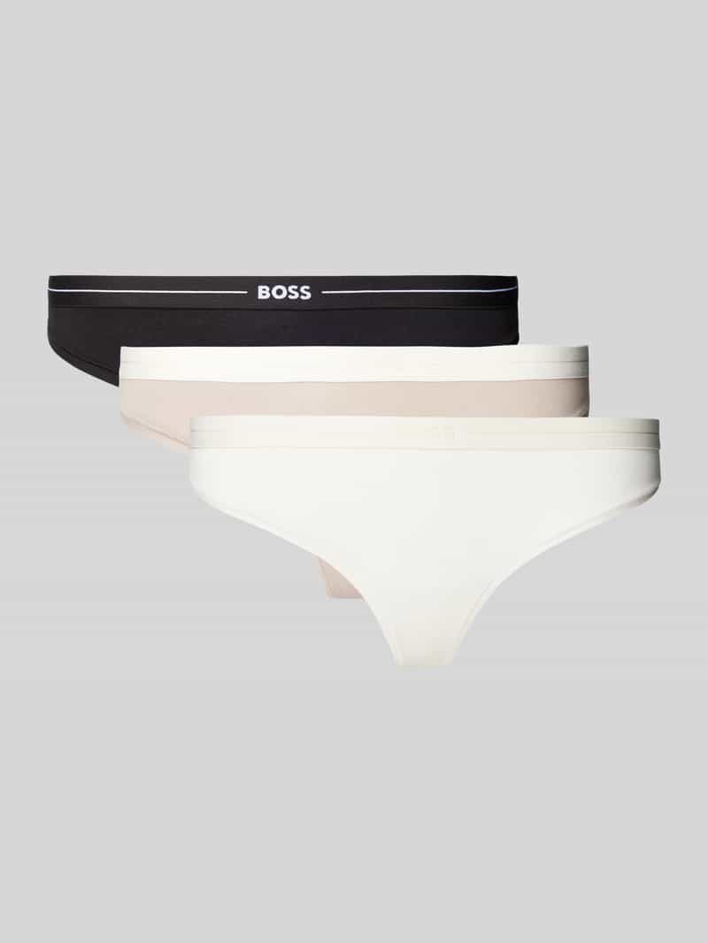 Boss String met elastische band met label in een set van 3 stuks