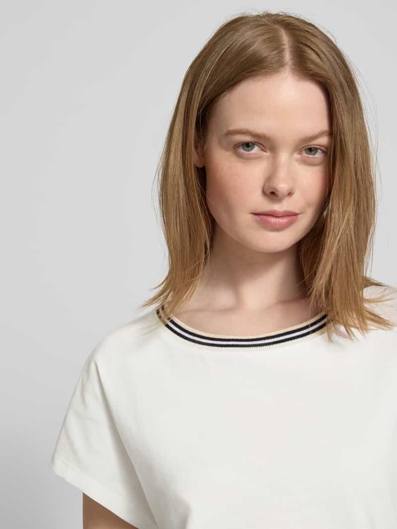 comma T-shirt met kapmouwen en ronde hals