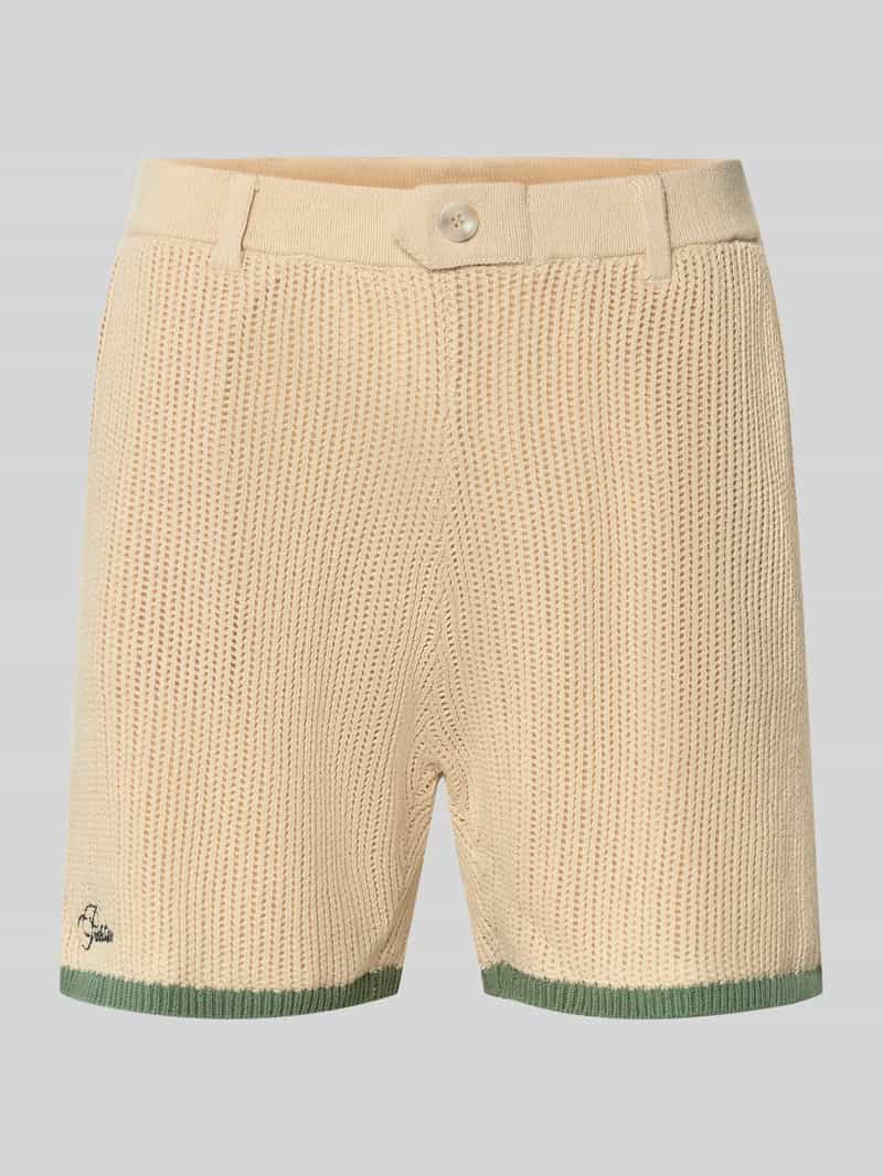PROHIBITED Gebreide korte broek met labelstitching