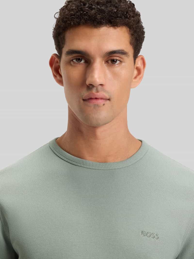 Boss Orange Regular fit shirt met lange mouwen en wafelstructuur model 'TEMPESTO'