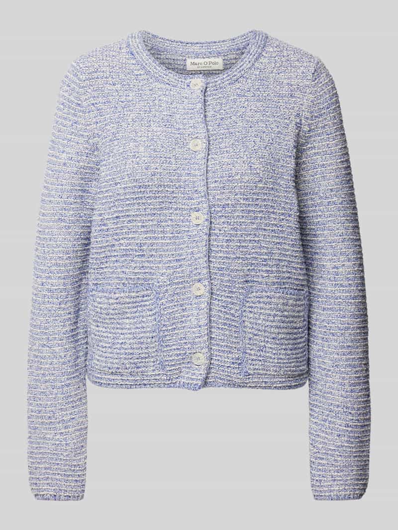 Marc O'Polo Slim fit cardigan van gemêleerde katoenmix
