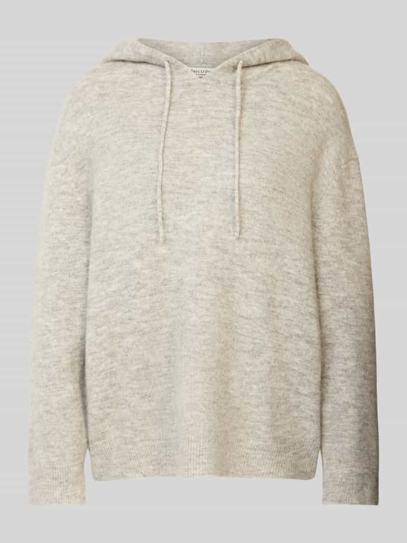 Marc O'Polo Oversized hoodie van scheerwolmix met compact breipatroon