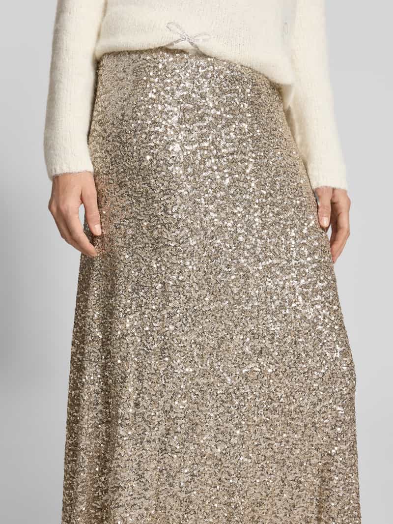 s.Oliver BLACK LABEL Uitlopende midirok van viscosemix