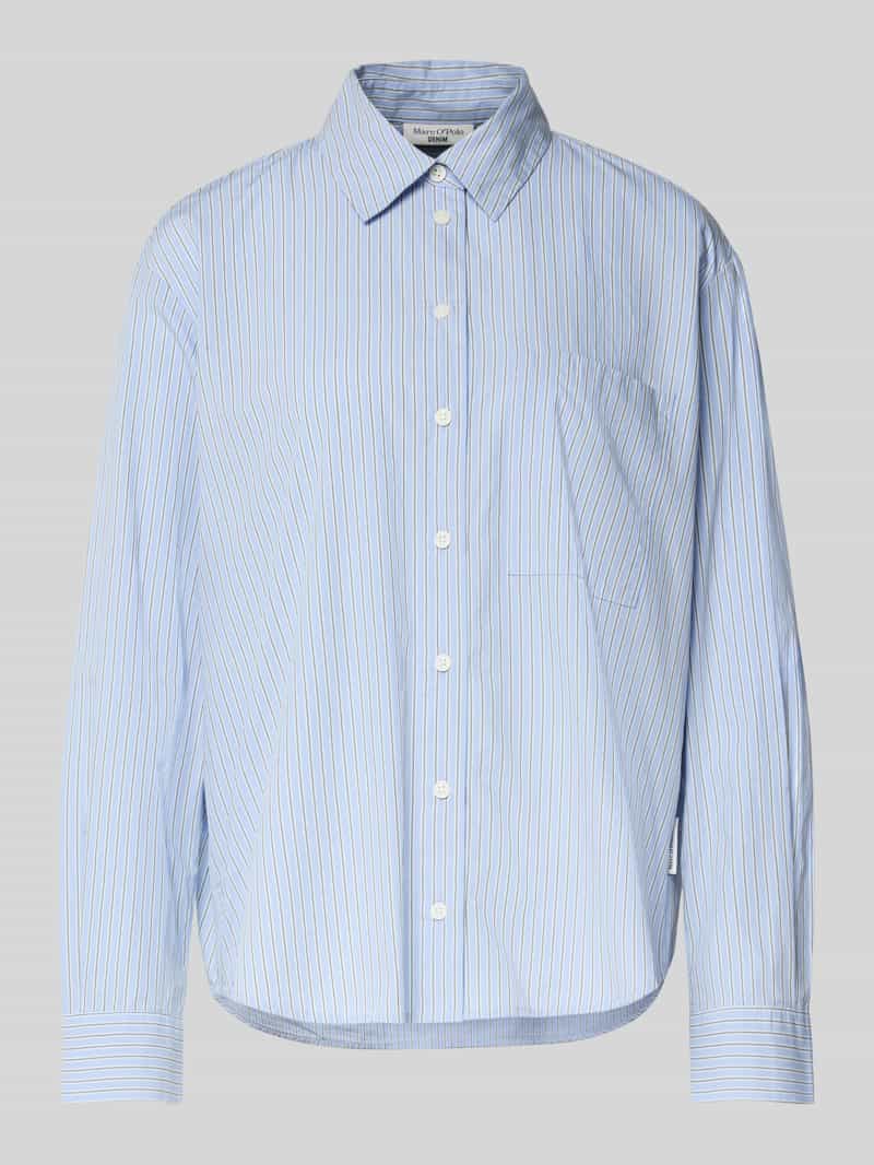 Marc O'Polo DENIM Relaxed fit blouse met lange mouwen van puur katoen
