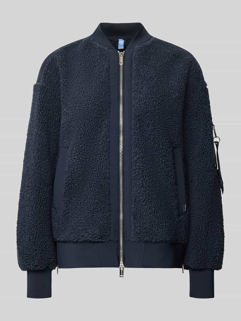 Fleecejack met opstaande kraag model 'Emeline'