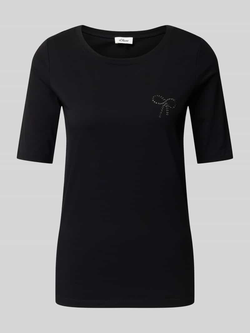 s.Oliver RED LABEL Slim fit T-shirt van katoenmix