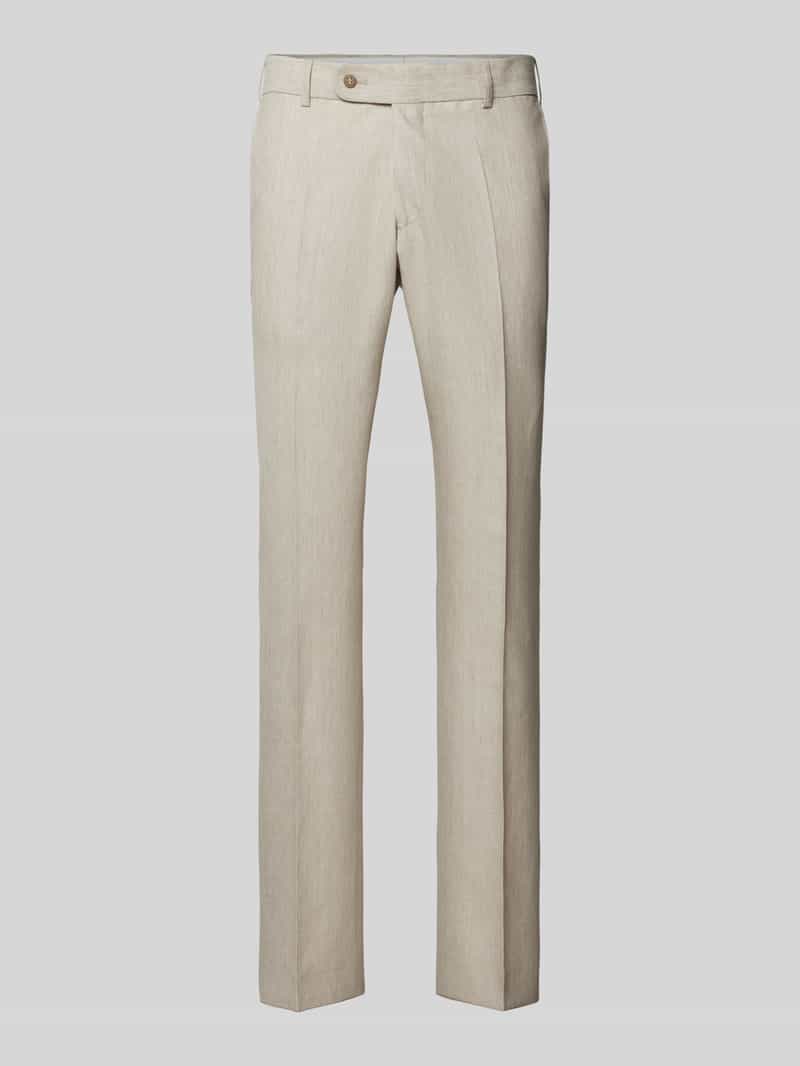 ATELIER TORINO Slim fit pantalon met persplooien