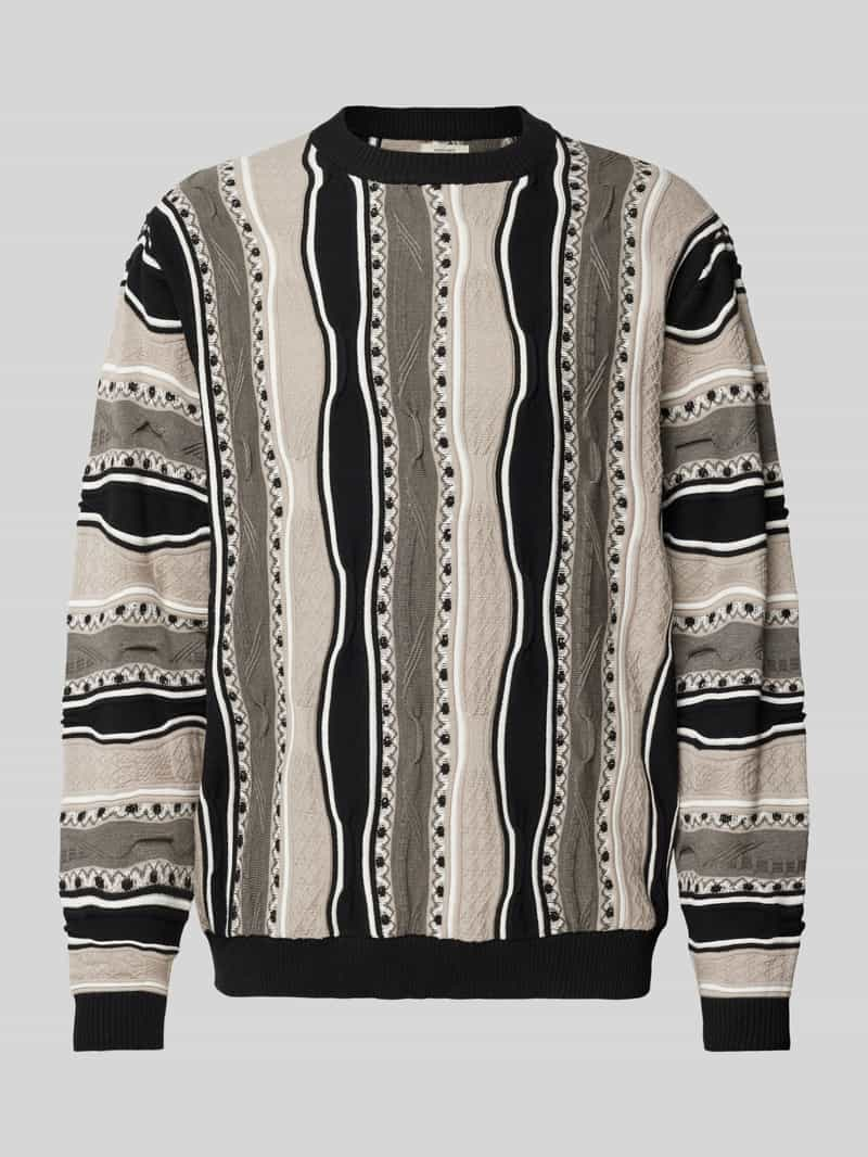 Redefined Rebel Gebreide pullover met ribboorden, model 'TETON'