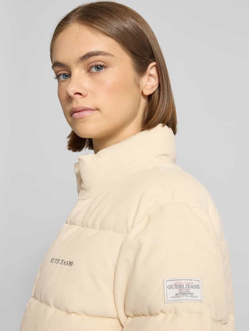 Guess Jeans Gewatteerd jack van corduroy met opstaande kraag en steekzakken