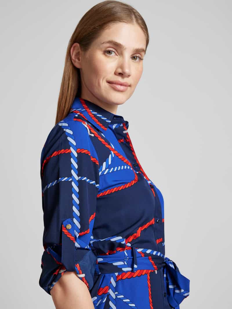 Lauren Ralph Lauren Knielange jurk met strikceintuur model 'KARALYNN'