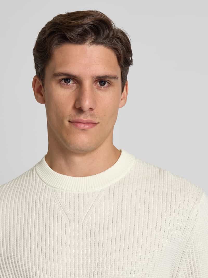 Boss Orange Regular fit gebreide pullover van katoenmix model 'APOKKO'